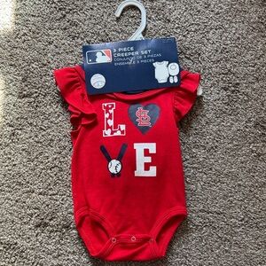 STL Cardinals 3 Piece Set 0-3 M